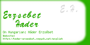 erzsebet hader business card