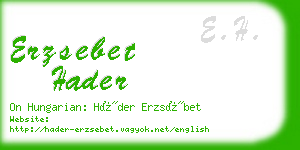 erzsebet hader business card